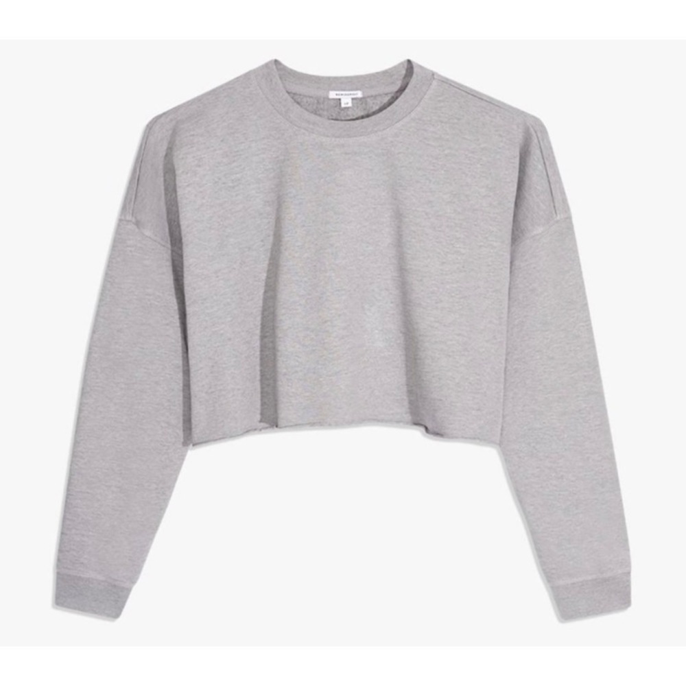 NWT WEWOREWHAT Grey Active Cropped Sweatshirt